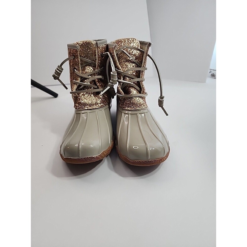 Ocean Coast Duck Boot Woman Beige and rose gold Size 9